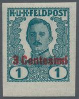 Österreichisch-Ungarische Feldpost - Italien: 1918, Vierzehn UNVERAUSGABTE UNGEZÄHNTE Marken 1 H Bis - Sonstige & Ohne Zuordnung