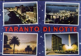 Taranto - Di Notte - Formato Grande Viaggiata – E 9 - Taranto