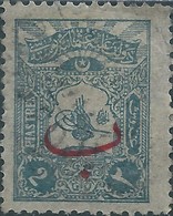 Turchia Turkey Ottomano Ottoman 1906 For Foreign Postage - Overprinted, 2 Pia Bluish Green ,Value€15,00 - Gebraucht