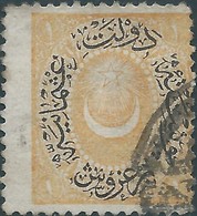 Turchia Turkey Ottomano Ottoman 1876 -1877 Duloz Issue - New Overprint,1 Ghr ,giallo - Used - Gebruikt