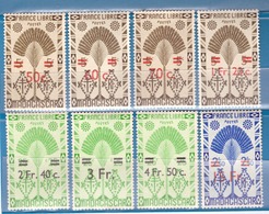 Madagascar - 1944 Traveller's Tree Issue Of 1943 Surcharged  - MNH - - Nuevos