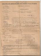 Ministère De La Guerre ,notification D'une Pension Militaire De Retraite,1920 ,sergent , 291 E Inf. , Frais Fr 1.75 E - Unclassified