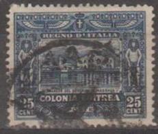 ERITRIA - 1910 25c Building. Scott 48. Used - Eritrea