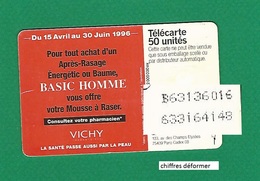 VARIÉTÉS FRANCE TÉLÉCARTE 04 / 96 BASIC HOMME F636 970 GEM1A 50 UNITÉ   UTILISÉE - Fehldrucke