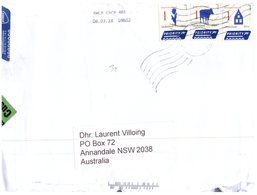 (159) Netherlands To Australia - Large Commercially Posted Cover With Many Stamps (open By Customs) - Briefe U. Dokumente