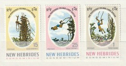 New Hebrides 1969 135-37	Land Diver	NH 3v - Neufs