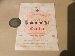 Etiquette De Vin 1998 *** «GAILLAC - Cuvée Raimond VI - CAVE DE RABASTENS (81)» - Gaillac