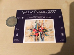 Etiquette De Vin 2007 «GAILLAC PRIMEUR - CAVE DE TECOU (81)» - Gaillac