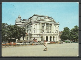 Deutschland DDR Landeshauptstadt SCHWERIN Mecklenburgisches Staatstheater Sent 1990 With Stamp - Schwerin