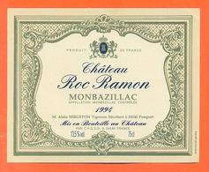 étiquette Vin De Monbazillac Chateau Roc Ramon 1994 Sergeton à Pomport - 75 Cl - Monbazillac