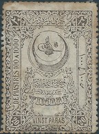 Turchia Turkey Ottomano Ottoman 1900/1921 , Revenue Stamps 20Pa,Rare Stamps - Gebruikt