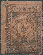 TURCHIA -TURKEY-Impero Ottomano -OTTOMAN-OSMANI 1921 Fiscal Revenue Ministerial Stamp 10Pia ,used - Used Stamps