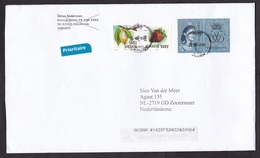 Sweden: Cover To Netherlands, 2018, 5 Stamps, Princess, Royalty, Fruit, Small Priority Label (tape At Back) - Briefe U. Dokumente