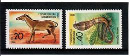 TURKMENISTAN Fauna (Kulan & Cobra). 2v: 0.20, 0.40 Michel 2-3 - Turkménistan