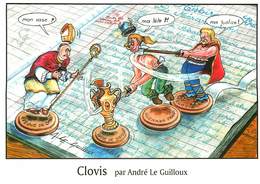 Illustrateurs - Illustrateur A. Le Guilloux - Enghien Les Bains - L'histoire De France - Clovis - Autographe - Signature - Autres & Non Classés
