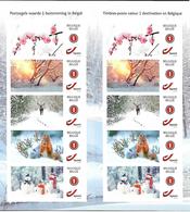 Belg. 2018 - Happy Winter ** (timbres  Thématiques Autocollants) - Francobolli Personalizzati