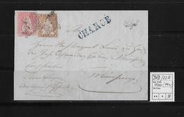 1854-1862 SITZENDE HELVETIA Ungezähnt (Strubel)  → Chargé Brief Stempel Wyl ►SBK-24B & 22B / B1◄ - Brieven En Documenten