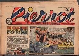 Pierrot Le Journal Des Jeunes N°43 Le Chasseur De Monstres - Les Aventures E Fifrelin - Le Serment D'El Karoun De 1938 - Pierrot