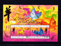 CHRISTMAS  ISLAND   2003    Year  Of  The  Goat    Sheetlet    MNH - Christmas Island