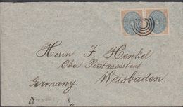 1902. Pair 4 Cent (left Stamp Defective) On Scarce Ships Post Cover To Herrn Henkel, ... () - JF301351 - Danemark (Antilles)