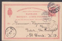 1905. 10 ØRE BREVKORT To Gunnar Hagemann, Estate La Grange, St. Croix, W.I. Cancelled... () - JF301404 - Deens West-Indië