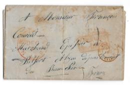 LETTRE NEW ORLEANS.7 DEC1850 TRANSIT COLONIES & ART 13. PAID....CACHET D'ENTREE  ANG N2 CALAIS 31DEC1850 .ROUGE - …-1845 Prephilately