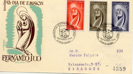 Fernando Poo FDC 1960 " Elisabeth De Thuringe "  Voyage Vers Zaragoza Yvert 171/2-4 - Fernando Po