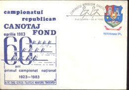 74419- NATIONAL CHAMPIONSHIP, CANOE, SPORTS, SPECIAL COVER, 1983, ROMANIA - Kanu