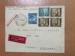 REGNO D'ITALIA: PROCLAMAZIONE IMPERO ESPRESSO 12.10.1939 PER BERNA P.A. 111/2/4 - Storia Postale (Posta Aerea)