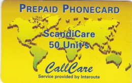 Norway,  CallCare, 50 Units ScandiCare, Globe, 2 Scans.  Also Denmark, Sweden And Finland. - Norvège