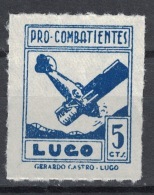 Guerra Civil War, Lugo Pro Combatientes, Plane, Flugzeug, Vliegtuig ** , MNH - Viñetas De La Guerra Civil