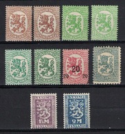 Suomi / Finland 1917 - 1927, Lot Of 10x Coat Of Arms *, MH - Collezioni