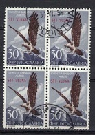 Italy Yugoslavia Trieste 1954 Zone B, Eagle Fauna Animal (o), Used, Block 0f 4 - Usados