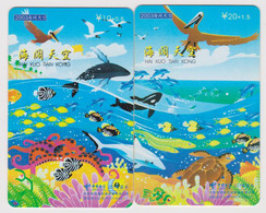 PUZZLE De 2 TC Chine - Animal - TORTUE ORQUE DAUPHIN POISSON - TURTLE DOLPHIN ORCA FISH  - 139 - Tortugas