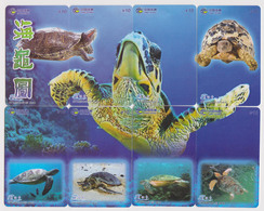PUZZLE De 8 Télécartes NEUVES De Chine - Animal - TURTLE MINT Phonecards - SCHILDKRÖTE - 141 - Tortugas