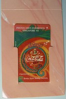 SINGAPORE - Phonecards Exhibition Singapore '95 - Coca Cola - Kreta Ayer Stamp Soc - $3 - Mint In Folder - Singapour