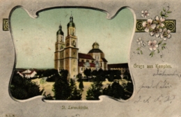 Kempten, St. Lorenzkirche, Jugendstil / Schlüsselloch-AK, 1902 - Kempten