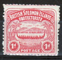 British Solomon Islands Edward VII 1907 Single 1d Rose Carmine Definitive Stamp. - Salomonseilanden (...-1978)