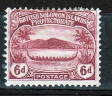 British Solomon Islands Edward VII 1908 Single 6d Claret Definitive Stamp. - Salomonseilanden (...-1978)