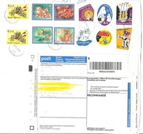 FINLAND O 2918 Stamps On Cut Out + Registration Label - Gebruikt
