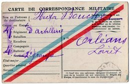 TB 2406 - MILITARIA - Carte En Franchise Militaire - CLISSON Pour ORLEANS - Lettres & Documents