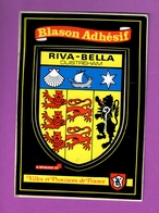 Delcampe - CPA / AUTOCOLLANT - RIVA BELLA  OUISTREHAM -  BLASON ADHÉSIF VILLE DE PROVINCES DE FRANCE - Riva Bella
