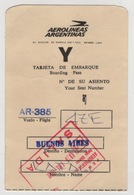 ECUATORIANA AIRLINES BOARDING PASS - Biglietti