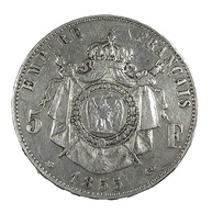 5 Francs - Napoléon III - France - 1855 BB - Strasbourg  - Argent - TB+ - - 5 Francs