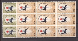 Afrique Du Sud  :  Yv  318-19  **  Blocs De 9 , JO - Unused Stamps