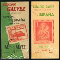 (1950ca). Conjunto De Cinco Catálogos Antiguos GALVEZ ESPAÑA 1950 Y 1955, RICARDO DE LAMA ALEMANIA (1956) Y FRANCIA (196 - Altri & Non Classificati