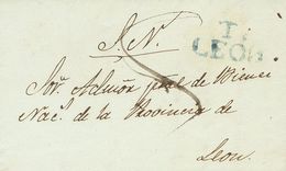 Sobre . 1843. VILLAMAÑAN (LEON) A LEON. Marca T. / LEON, En Azul De Toral De Los Guzmanes (P.E.2) Edición 2004. MAGNIFIC - Otros & Sin Clasificación