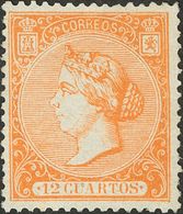 (*)82. 1866. 12 Cuartos Naranja. Color Intenso. MAGNIFICO. - Altri & Non Classificati