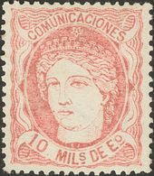 *105. 1870. 10 Mils Rosa. Excelente Centraje Y Color Intenso. PIEZA DE LUJO. - Other & Unclassified