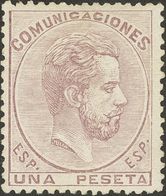 *127. 1872. 1 Pts Lila. Excelente Centraje Y Color Intenso. MAGNIFICO. Cert. EXFIMA. - Altri & Non Classificati